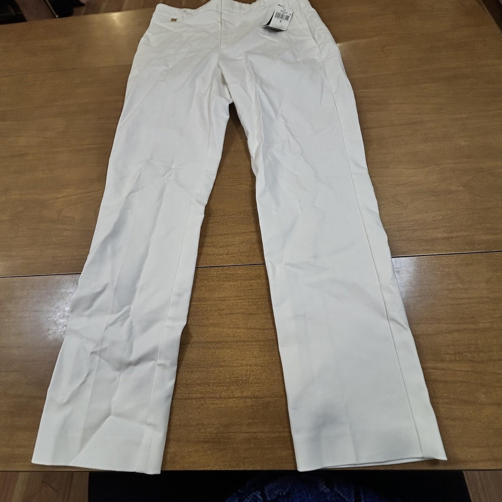 Lauren Ralph Lauren Pants Womens 6 White Twill Dress Pockets Stretch NWT